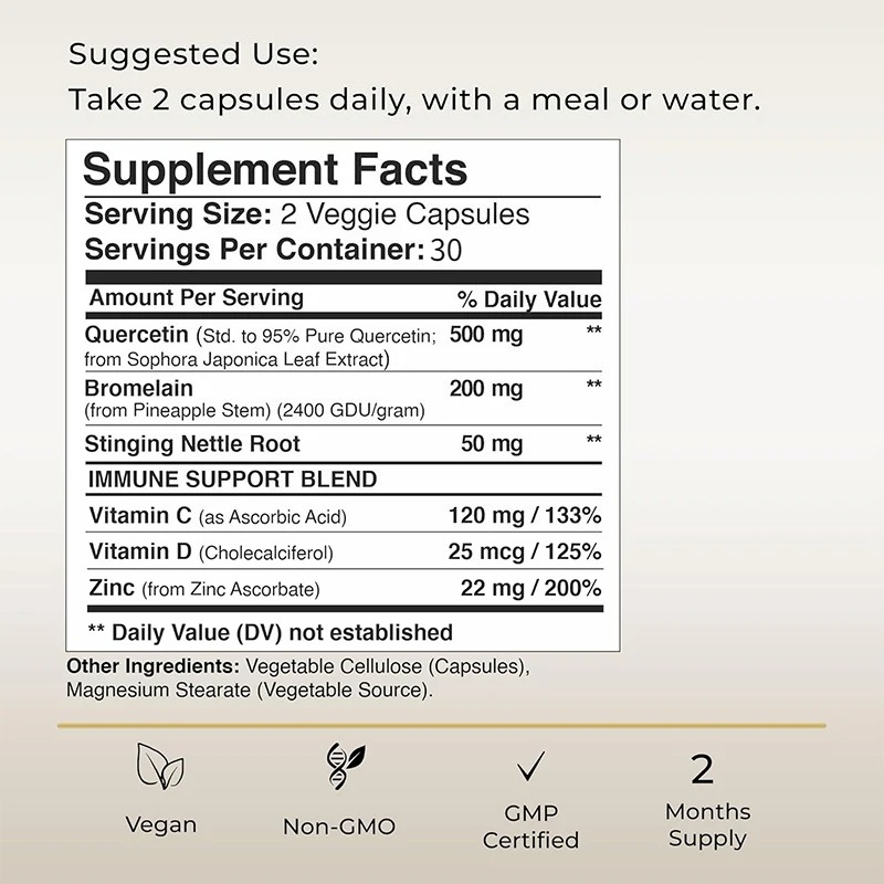 Quercetin Contains Vitamin C a - огляд і ціна Wellness Quercetin