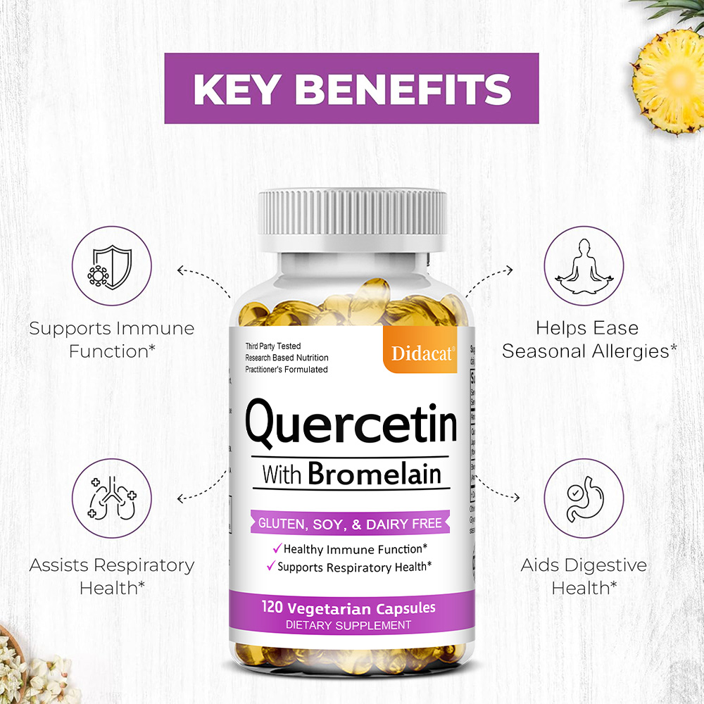 Quercetin & Bromelain Capsules - огляд і ціна Wellness Quercetin