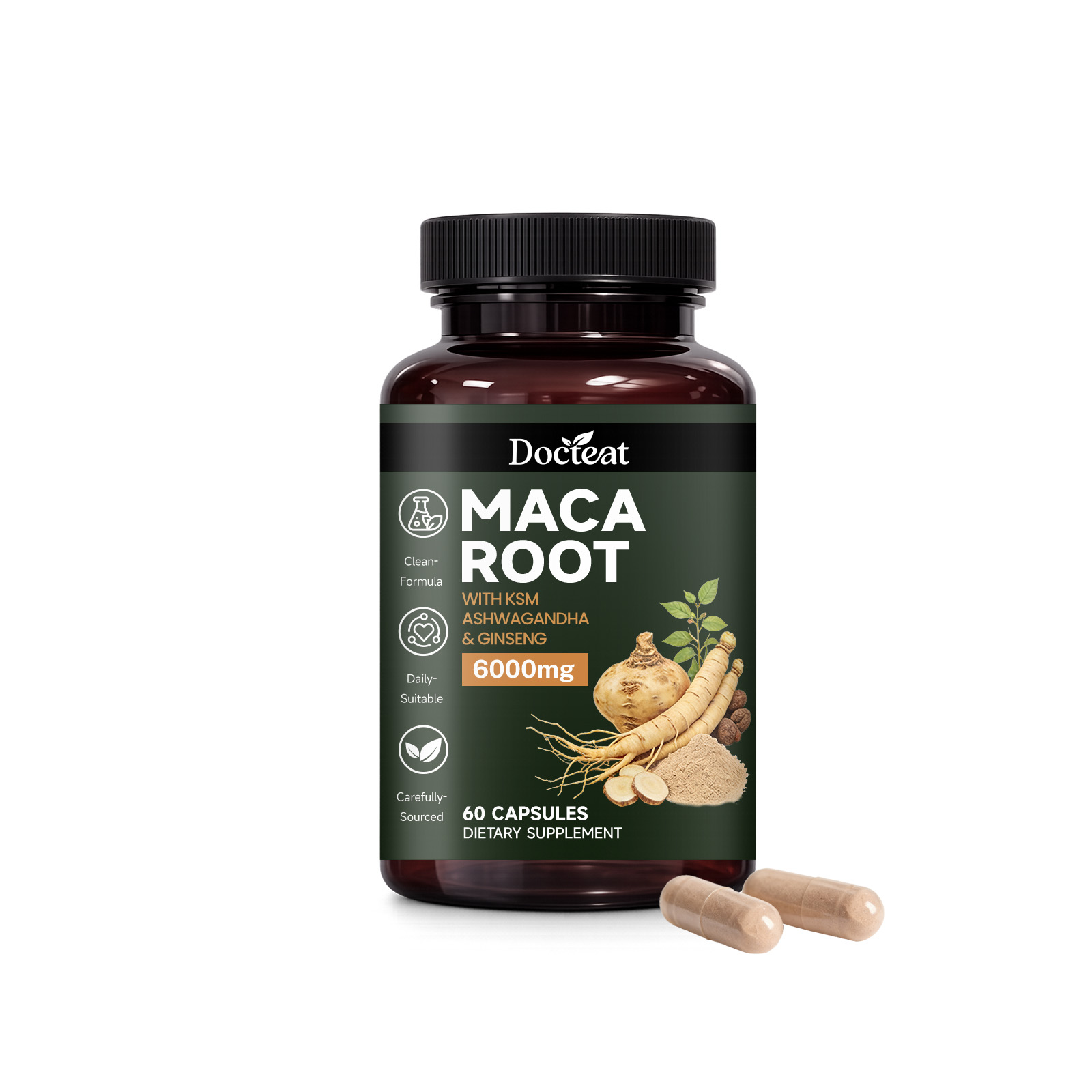 Maca Root & Panax Ginseng Caps - огляд і ціна Valerian Root Capsule